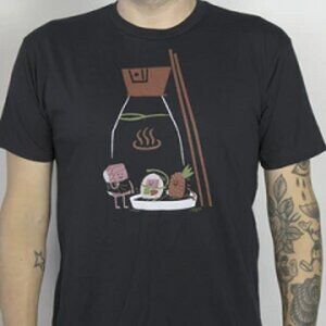 XL NWT Unisex Sushi Party Soft Cotton Blend Vintage Feel T-Shirt Kawaii ModCloth